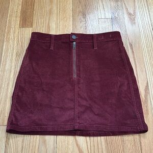 Maxwell Red Velvet Straight Mini Skirt Size 26
